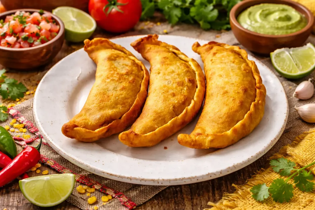 Empanada de harina rellena de carne